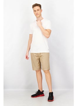 Original Supersoft Men Drawstring Heather Jogger Short, Beige  - Image 4