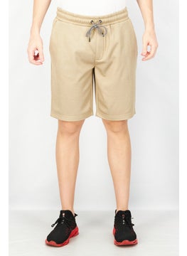 Original Supersoft Men Drawstring Heather Jogger Short, Beige  - Image 1