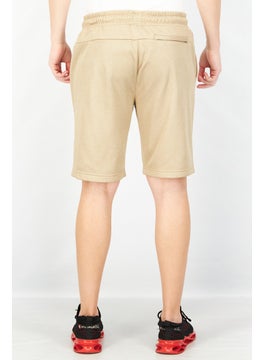 Original Supersoft Men Drawstring Heather Jogger Short, Beige  - Image 3