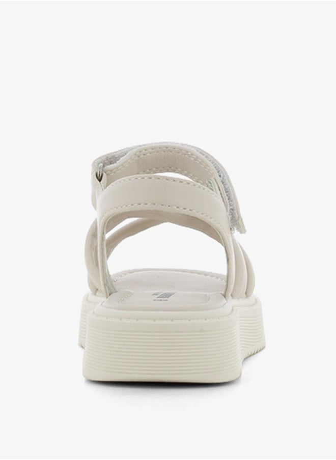 SJ - Girls' Cross Strap Sandals with Hook and Loop Closure - Image 1