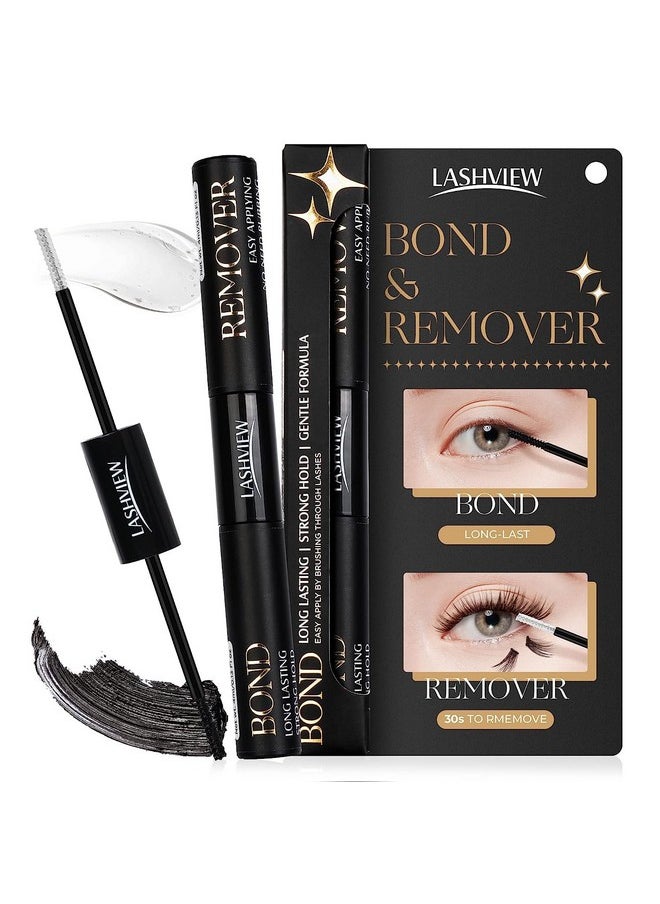 LASHVIEW 2 In 1 Lash Glue & Remover, Waterproof Mascara Adhesive With Strong 48 Hour Hold, Fast Removal With No Residue  - Image 1