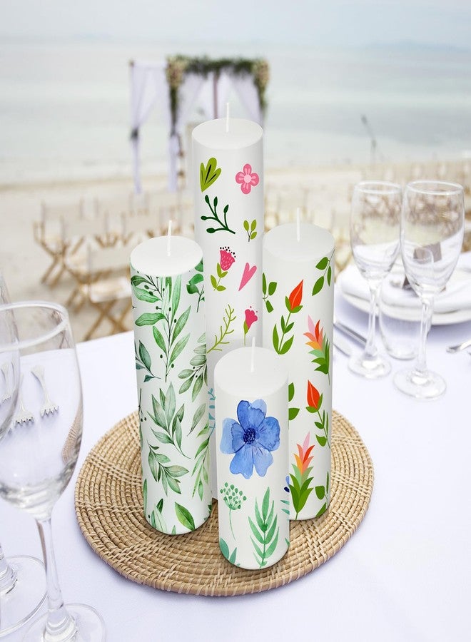 ميتلي مجموعة طلاء الشموع MTLEE المكونة من 84 قطعة، تتضمن 12 شمعة بيضاء عمودية، و60 شمعة صغيرة ملونة، و12 فرشاة طلاء للأعمال اليدوية، وتزيين طاولات حفلات أعياد الميلاد وحفلات الزفاف (2 بوصة × 4، 2 بوصة × 6، 2 بوصة × 8). - Image 5