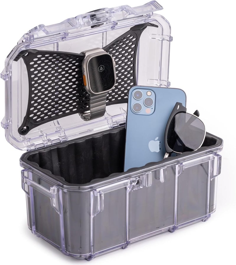 EVERGREEN 58 Waterproof Dry Box Protective Case - Travel Safe/Mil Spec/USA Made - for Cameras, Lenses, Phones, Pistols, First Aid, Boating, Water Sports, Tacklebox, Ammo Can, Deck Boxes (Clear) - Image 1