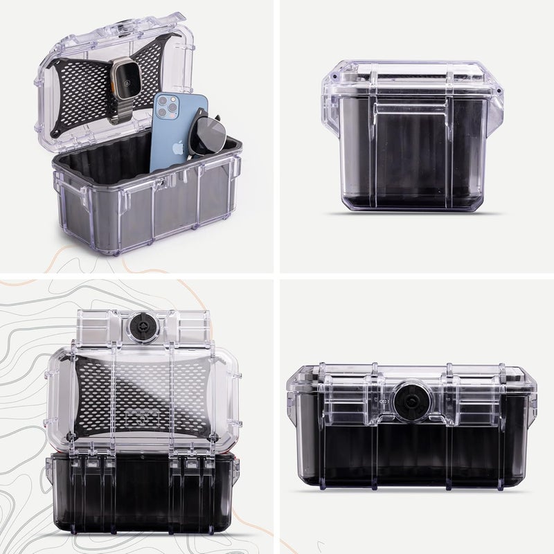EVERGREEN 58 Waterproof Dry Box Protective Case - Travel Safe/Mil Spec/USA Made - for Cameras, Lenses, Phones, Pistols, First Aid, Boating, Water Sports, Tacklebox, Ammo Can, Deck Boxes (Clear) - Image 2