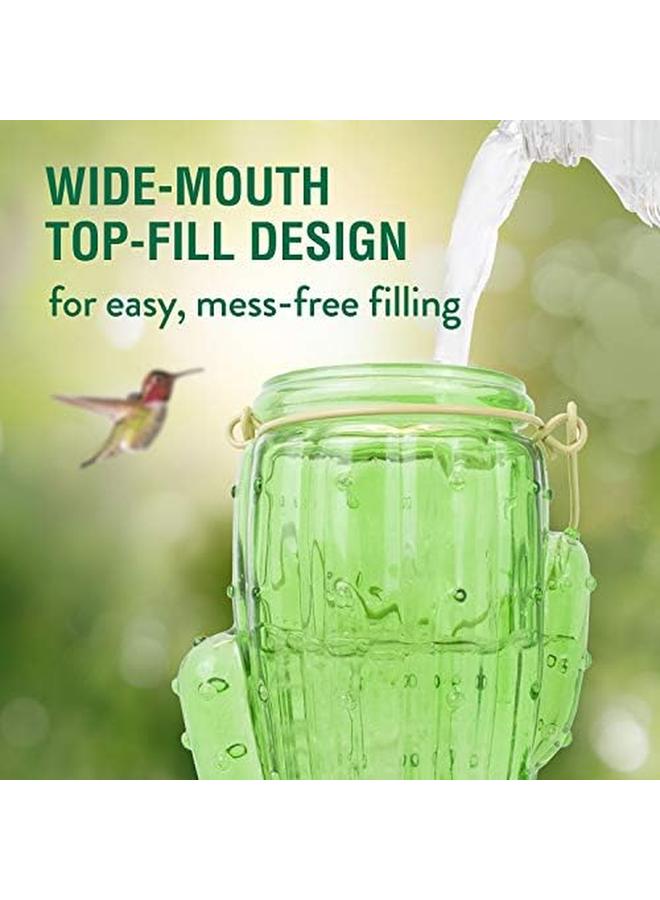 بيركي-بيت 9111 2 وحدة تغذية زجاجية للطيور الطنانة ذات تعبئة علوية من الصبار - 32 أونصة - Image 2