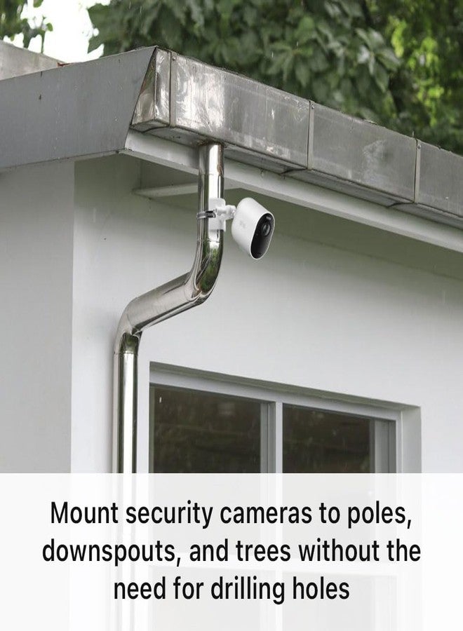 Holicfun No-Drill Outdoor Security Camera Pole Mount, Universally Compatible with Ring, Blink, Eufy, Wyze, Arlo, Google Nest, Simplisafe Cameras, and More - Black - Image 2