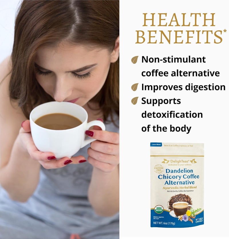 DelighTeas Organic Dandelion Chicory Coffee Alternative - Image 3