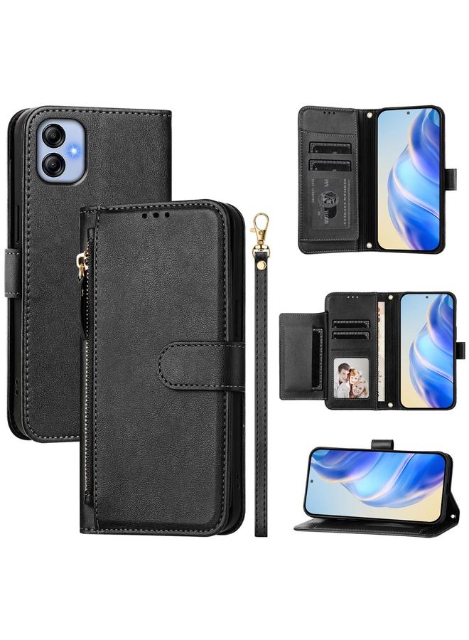 S-TOP Case For Samsung Galaxy A04e / F04 / M04 Multi-Card Slots Zipper Wallet Leather Phone Case - Image 1