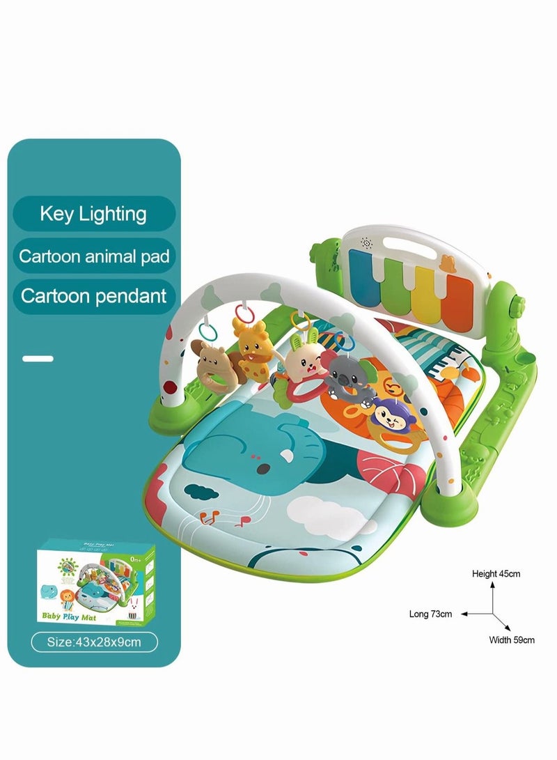 ميكسد Baby Gyms Play Mats Kick and Play Piano Gym Mats Detachable Tummy Time Mat with Music and Lights Musical Electronic Learning Toys Activity Center for Infants Toddlers - Image 4