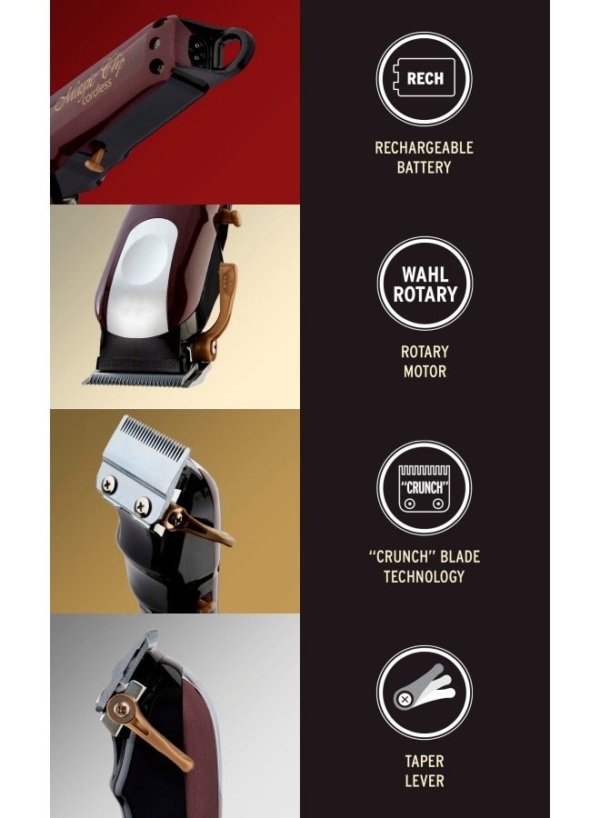 Professional Cordless Hair Clipper Stagger-Tooth Blade Professional Hair Trimmer with Attachments Great for Barbers and Stylists - Image 5