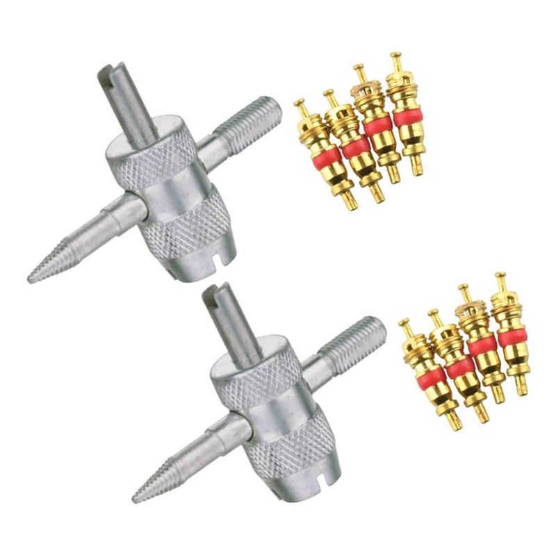 2 Tire Valve Core Remover Installer Compact Tool Kit For Car Bicycle Repair - Image 2