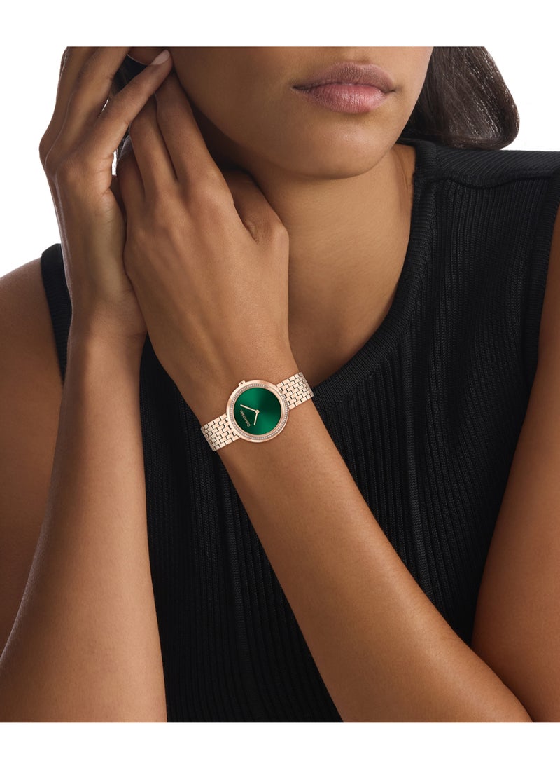 CALVIN KLEIN CALVIN KLEIN ROUND ANALOG WOMEN'S GREEN CASE WATCH - 25100068  - Image 3