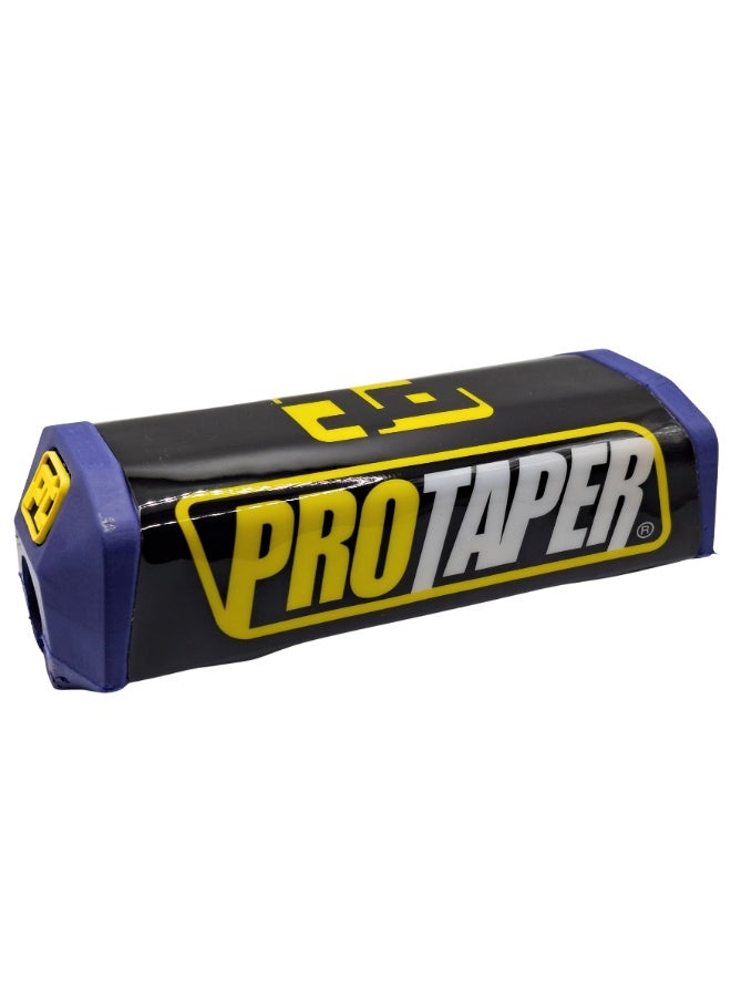 برو تابس وسادة مقود دراجة موتوكروس لقضيب المقود مع حماية فوم وأشرطة فيلكرو مقاس عالمي أزرق وأسود - Image 1