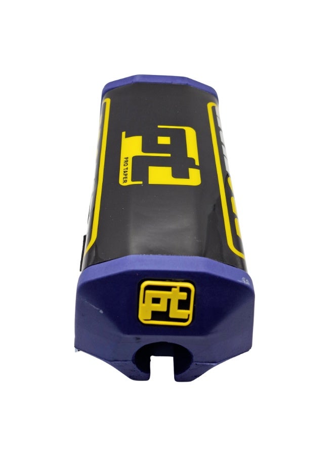 برو تابس وسادة مقود دراجة موتوكروس لقضيب المقود مع حماية فوم وأشرطة فيلكرو مقاس عالمي أزرق وأسود - Image 3