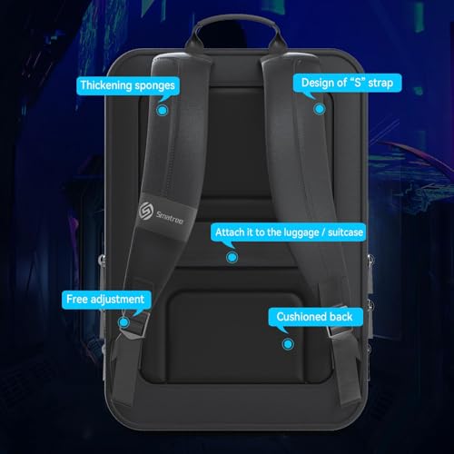 Smatree Hard Double Laptop Backpack for 16 inch ASUS ROG Strix SCAR 16 2025/2024/2023, ROG Strix G16 2025/2024/2023, ROG Zephyrus G16 2025/2024, Razer Blade 16, Alienware M16, DELL G16,HP Victus/OMEN - Image 3