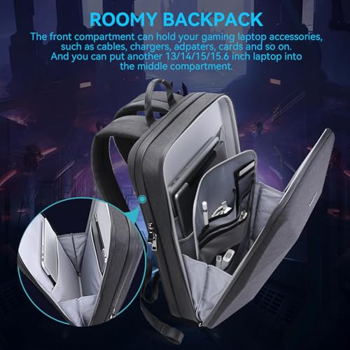 Smatree Hard Double Laptop Backpack for 16 inch ASUS ROG Strix SCAR 16 2025/2024/2023, ROG Strix G16 2025/2024/2023, ROG Zephyrus G16 2025/2024, Razer Blade 16, Alienware M16, DELL G16,HP Victus/OMEN - Image 2