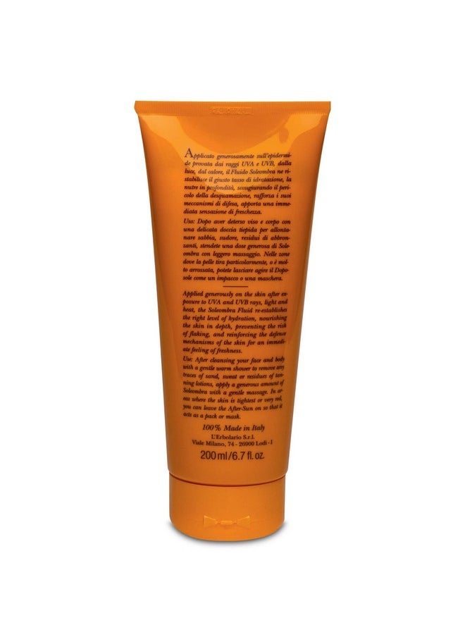 L'Erbolario Soleombra Silky Aftersun Fluid After Sun Serum Hydrating Sunburn Relief Shea Butter Argan Oil And Quinoa Proteins 6.7 Oz  - Image 2