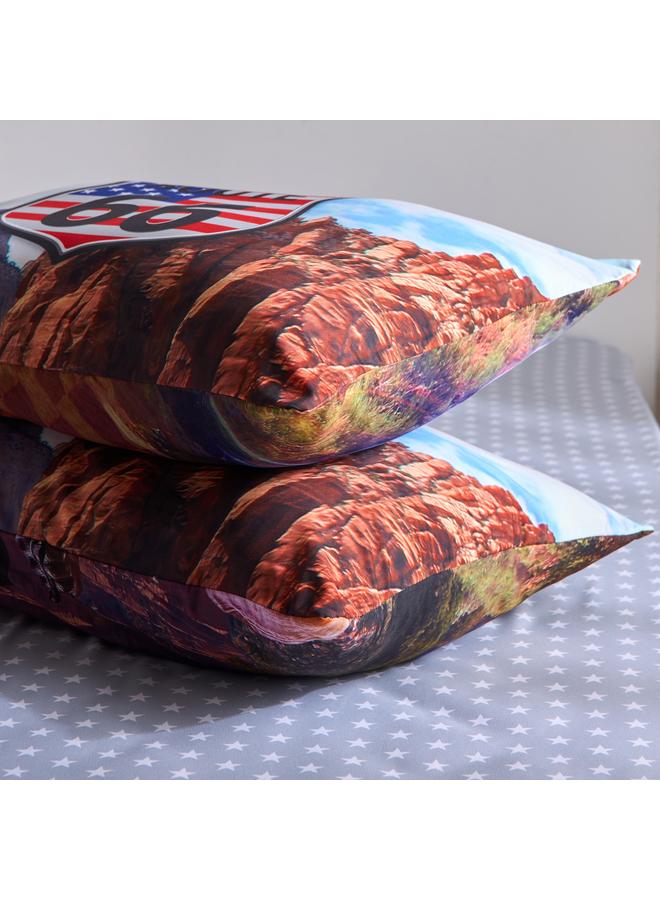 Home Box Gaming Biker 2-Piece Microfibre Pillow Cover Set - 50x75 cm  - Image 5