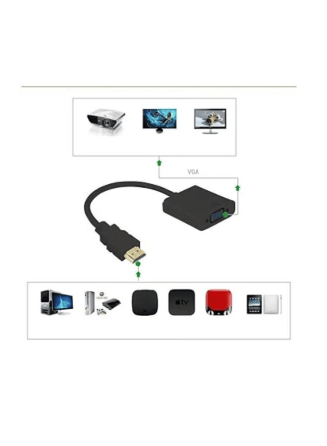 HDMI Male to VGA Female Video Adapter Cable - Gold Plated, Multi-Display Video Converter for PC, Laptop, Desktop, Monitor, Projector, HDTV - Image 5