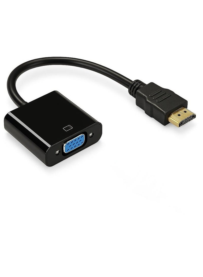 HDMI Male to VGA Female Video Adapter Cable - Gold Plated, Multi-Display Video Converter for PC, Laptop, Desktop, Monitor, Projector, HDTV - Image 1