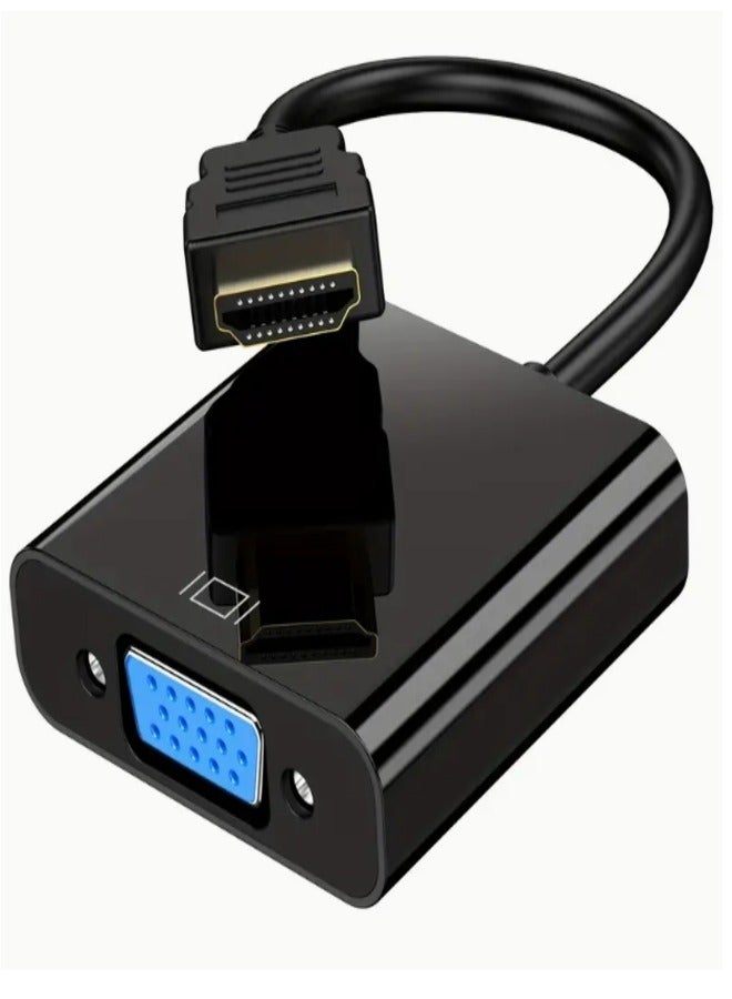 HDMI To VGA Adapter, Golden-Plated Connector For HDMI To VGA Cable(Male To Female) For Computer, Desktop, Laptop, PC, Monitor, Projector, HDTV, Chromebook, Raspberry Pi, Roku, Xbox And More - Image 1