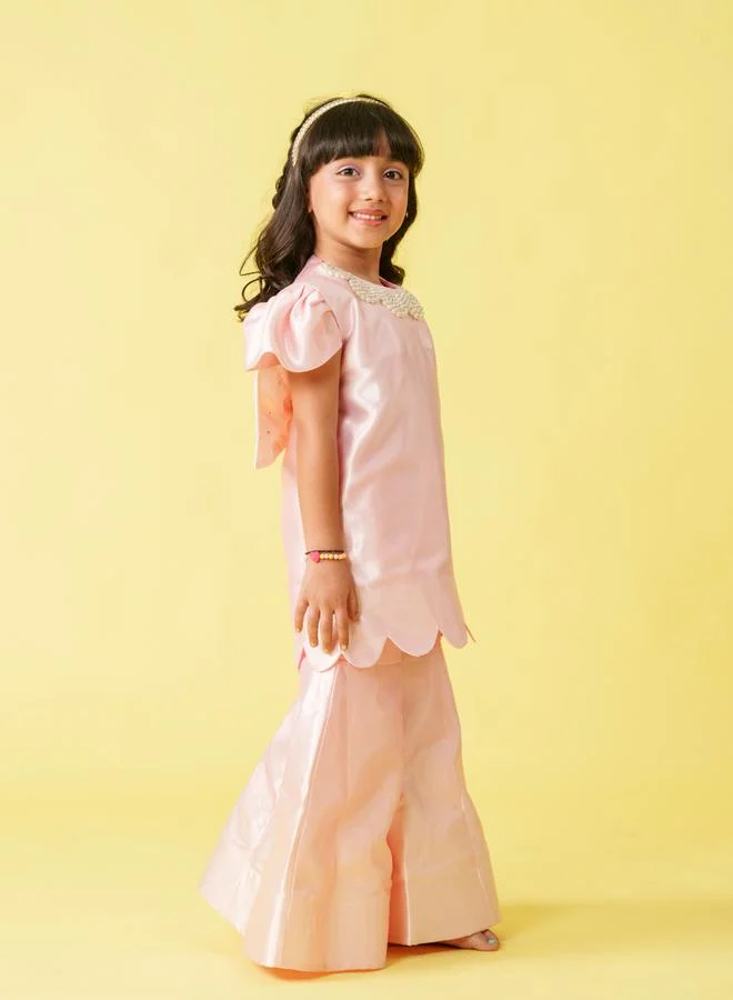 Maithili Maithili Embellished Longline Top and Palazzo Set