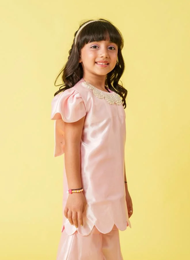 Maithili Maithili Embellished Longline Top and Palazzo Set