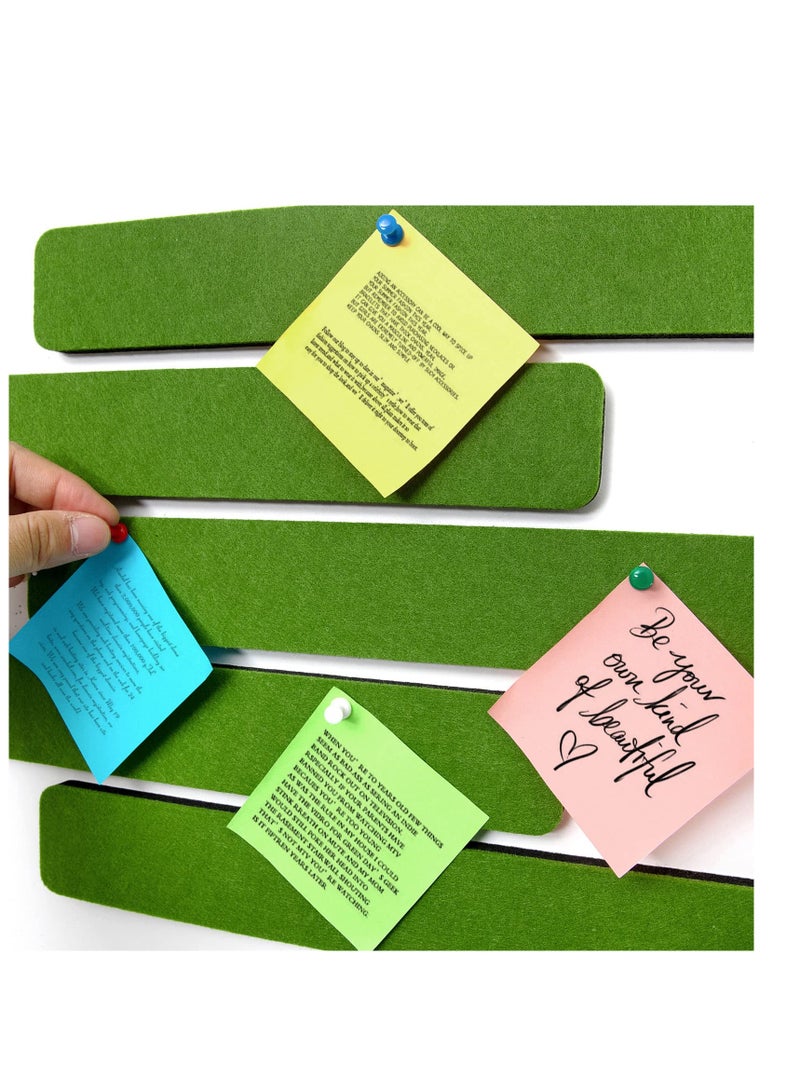 Zikra 5 Pack Felt Pin Board Bar Strips Bulletin Board for Bedrooms Offices Home Wall Decoration, Notice Board Self Adhesive Cork Board with 50 Push Pins for Paste Notes, Photos, Schedules - Image 3