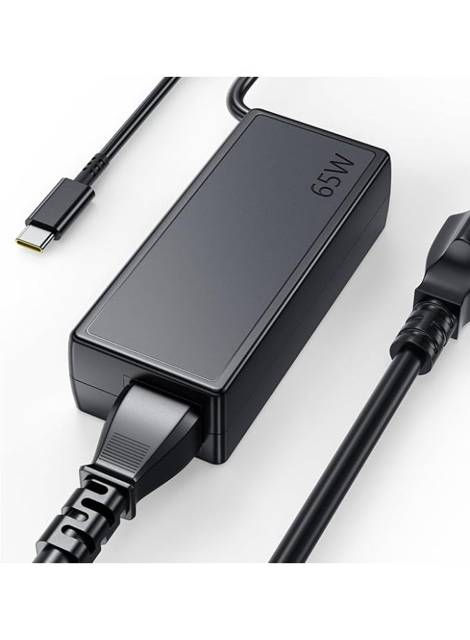 65W USB C Power Supply PD Charge Laptop Charger Cable Type C Adapter for HP Lenovo ThinkPad Huawei Mate book Pro Air HP  Asus Acer Dell XPS Xiaomi Air Type C 65 Watt PC Quick Charge - Image 2