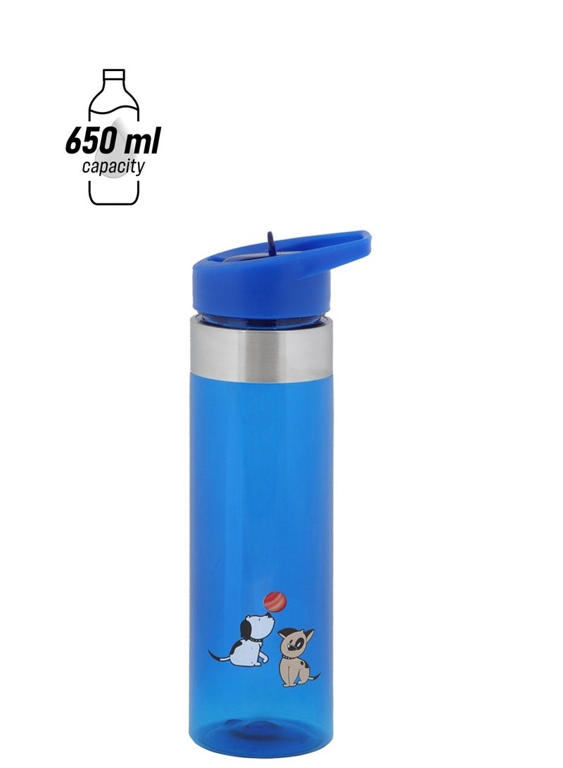 Biggdesign Dogs Tritan Design Water Bottle 650 ML Blue - Image 1