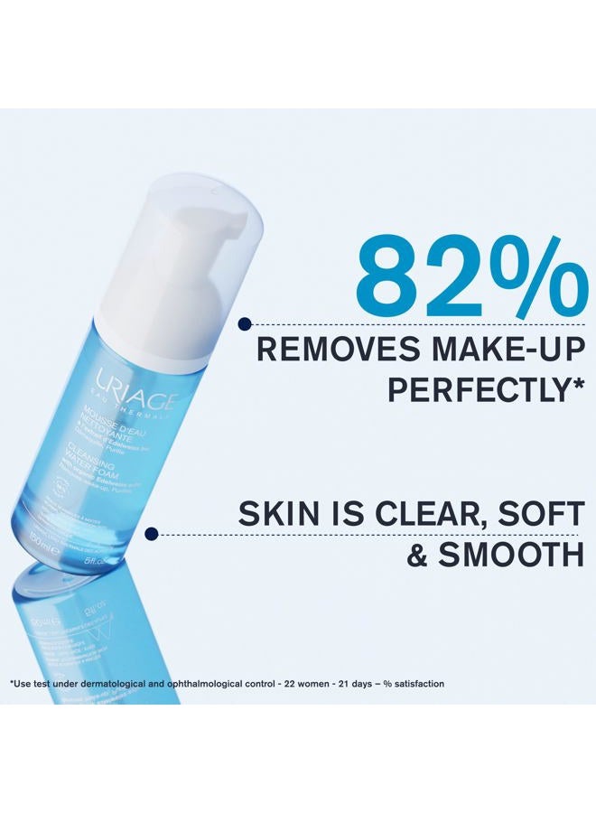URIAGE Cleansing Make-up Removing Foam | Cleanser & Make-up Remover with Organic Edelweiss, Removes Make-up, Leaves Skin Soft, Soap-free, 150 mL/ 5.07 oz - Image 4