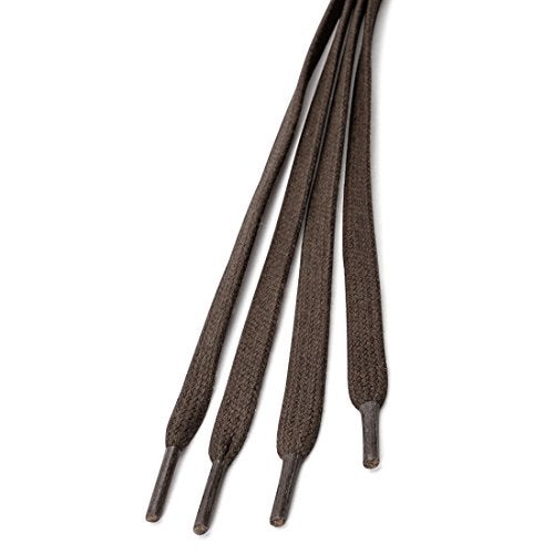 uxcell 2 Pairs Waxed Cotton Leather Boots Casual Shoes Flat Shoelaces for Men Women 100cm / 39.37" Dark Brown - Image 3