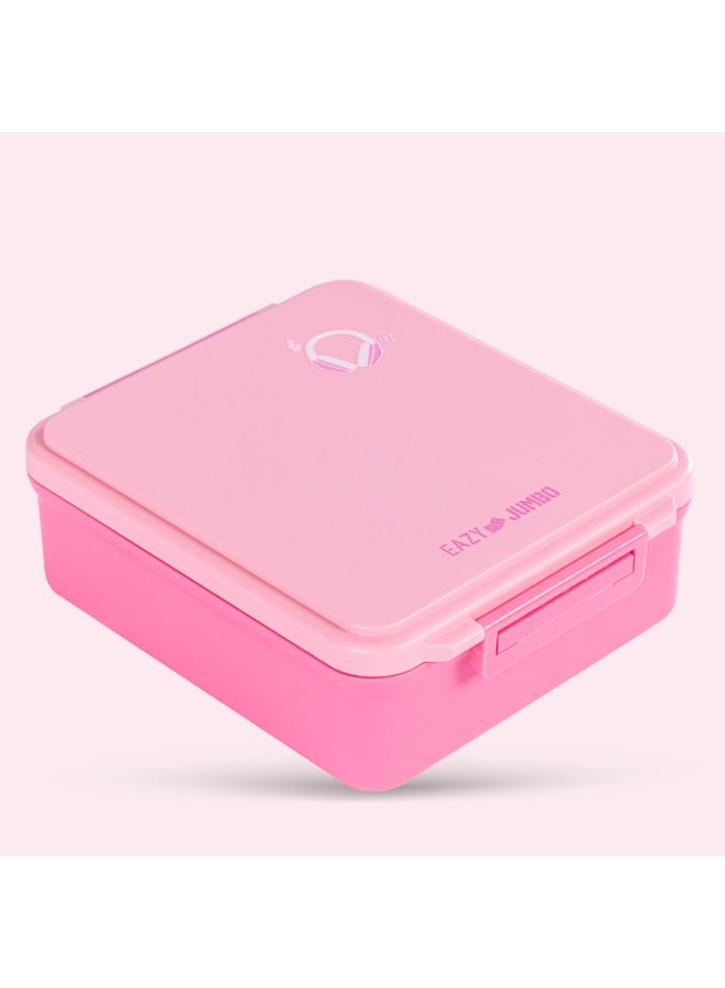 Eazy Kids Jumbo Bento Lunch Box w/ Thermos & Dip Jar- Pink - Image 5