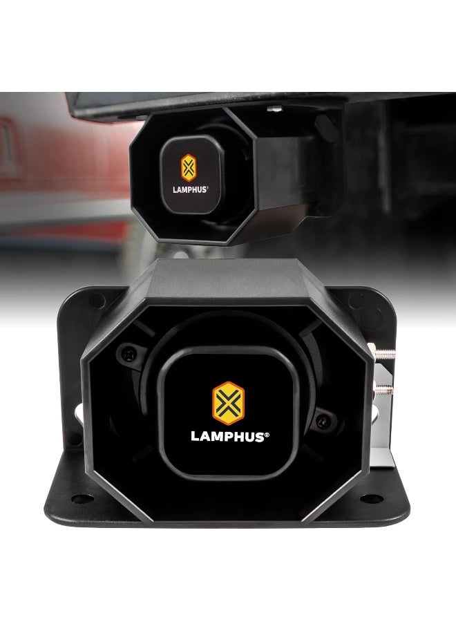 LAMPHUS Backup Sound Alarm for Pickup Truck [112dB] [SAE J994 Class A] [12V - 48V DC] [SoundAlert] Universal Reverse Back-Up Warning Beeper for Industrial Heavy Equipment Forklift Work Van Car Vehicle - Image 1