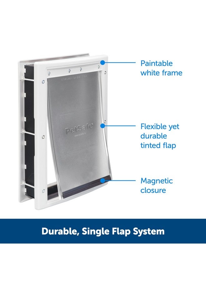 بيت سيف باب بلاستيكي للكلاب من PetSafe لا يصدأ أبدًا للتركيب في الأبواب أو الجدران الداخلية والخارجية، قابل للطلاء، سهل التركيب، مزود بلوحة إغلاق، للحيوانات الأليفة التي يصل وزنها إلى 40 رطلاً، (متوسط) - Image 2