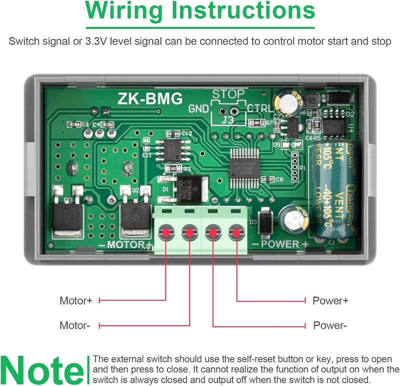 MakerHawk PWM DC Motor Speed Controller DC 12V 24V 60V 500W Electric Motor Speed Control Regulator Power Speed Controller with Signal Generator Driver Module - Image 2