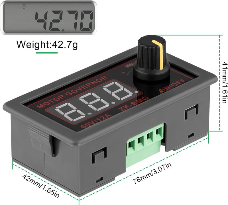 MakerHawk PWM DC Motor Speed Controller DC 12V 24V 60V 500W Electric Motor Speed Control Regulator Power Speed Controller with Signal Generator Driver Module - Image 4