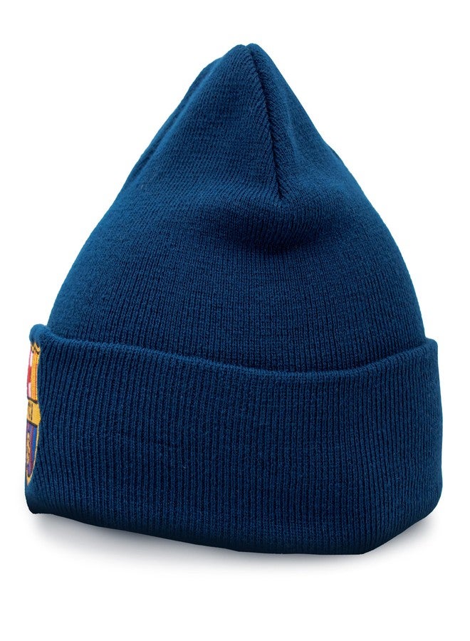 Hy-Pro Officially Licensed Barcelona Beanie Hat - Warm & Comfortable Winter Beanie Hats for Football Supporters - Cosy Blue Hat with Team Logo - Image 3