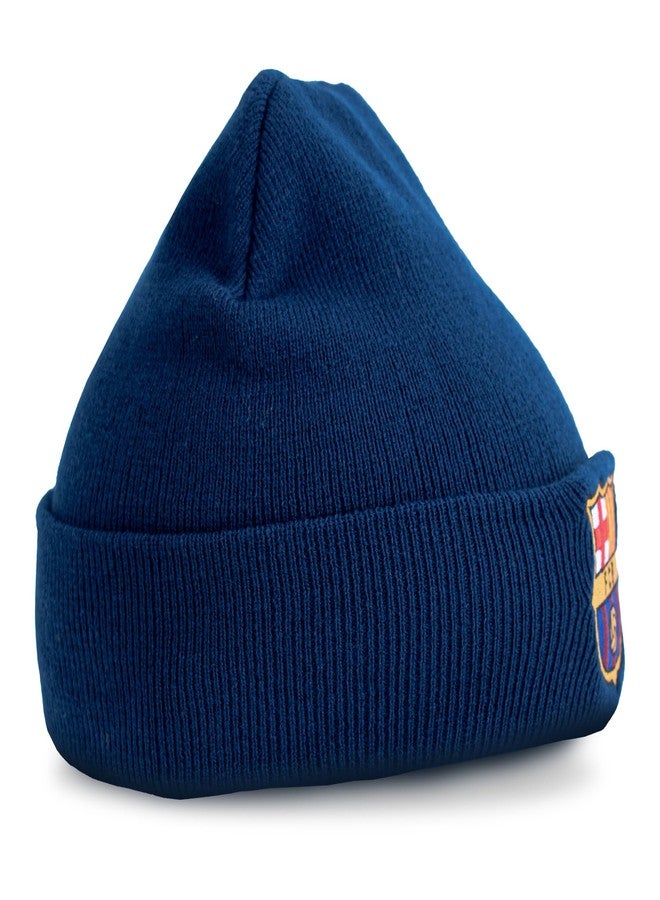 Hy-Pro Officially Licensed Barcelona Beanie Hat - Warm & Comfortable Winter Beanie Hats for Football Supporters - Cosy Blue Hat with Team Logo - Image 2