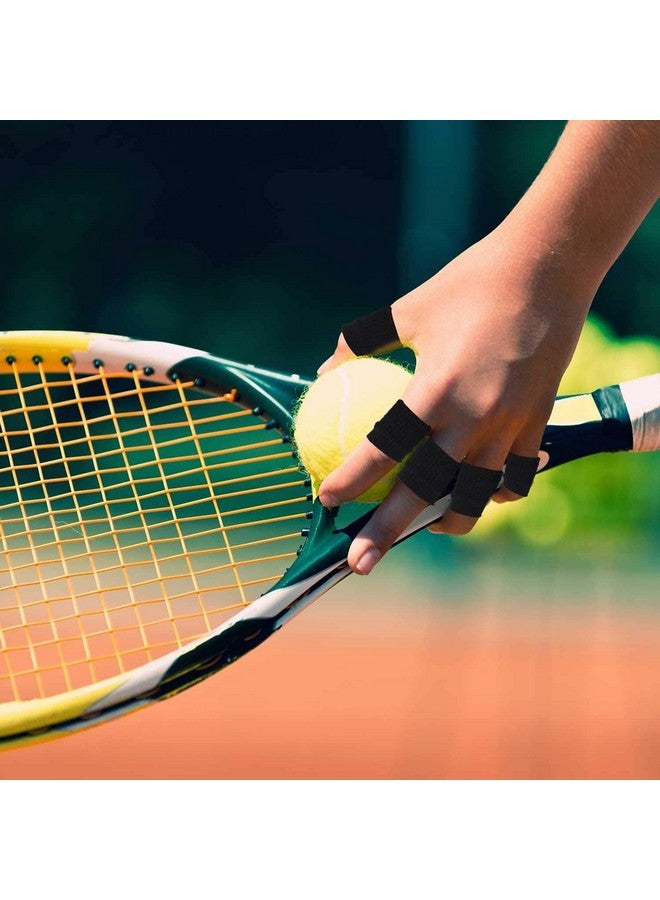 DROPOSALE Hand Finger Sleeves Arthritis Trigger Brace Protectors Splint Support Compression Relief Adjustable Breathable Thumb Covers Cap Safe for Skin Nail Pain Multi Use Black Color (Black, 10) - Image 5