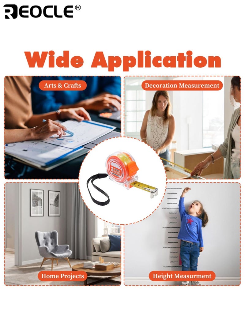 ريوكل شريط قياس فولاذي مزود بخاصية القفل الذاتي وشاشة سهلة القراءة، أداة قياس قابلة للسحب مع غلاف ABS للاستخدام المنزلي. - Image 5