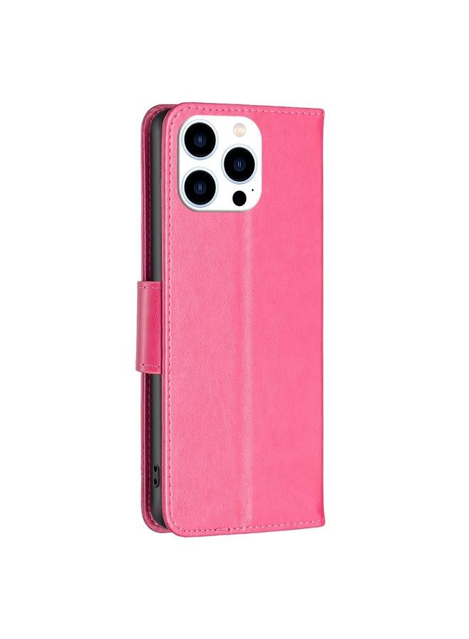 اس-توب جراب هاتف جلدي منقوش عليه فراشتان لهاتف iPhone 16 Pro Max - Image 4