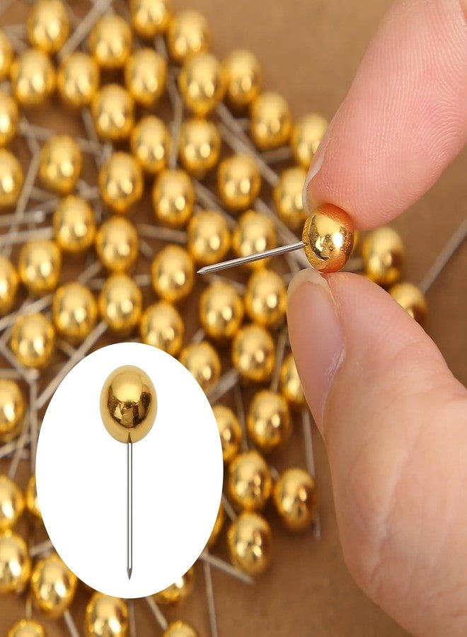 dcdcee Gold Push pins for Home Office Bulletin Boards and corkboards (Golden) - Image 3