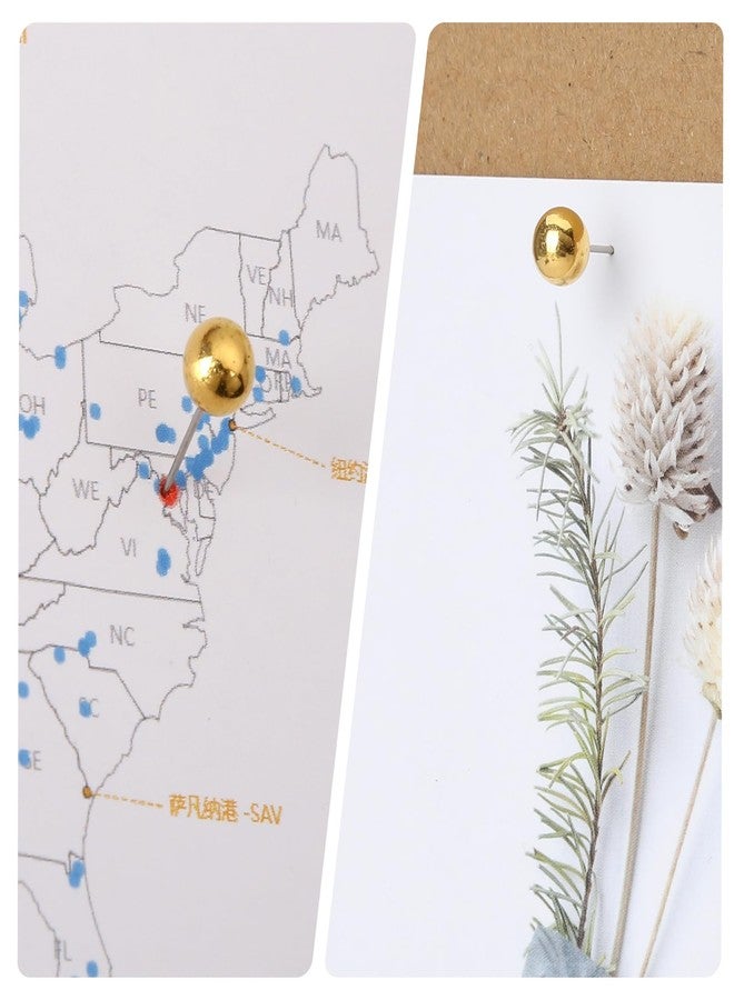 dcdcee Gold Push pins for Home Office Bulletin Boards and corkboards (Golden) - Image 4