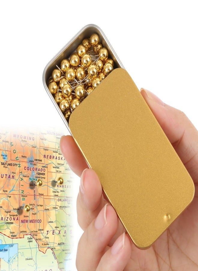 dcdcee Gold Push pins for Home Office Bulletin Boards and corkboards (Golden) - Image 1