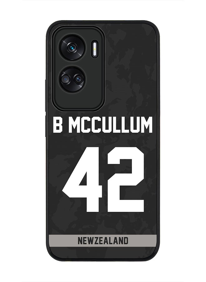 Stylizedd Cover for Honor 90 Lite 5G / Honor X50i 5G Case, Rugged Black Slim fit Protective Phone Cases - Player Name - Brendon McCullum, Jersey Number- 42 - Image 1