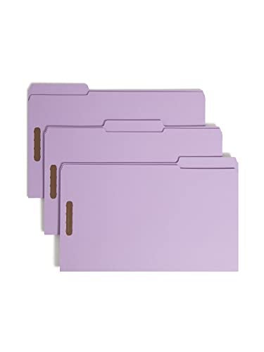 Smead Fastener File Folder 2 Fasteners Reinforced 13Cut Tab Legal Size Lavender 50 per Box 17440 Pack of 1