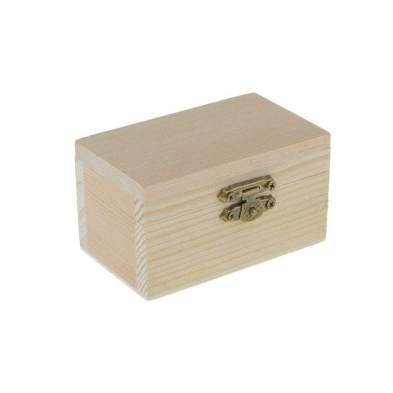 2PCS Wooden Unfinished Storage Box DIY Arts Crafts Hobbies and Home Dcor  - Image 3