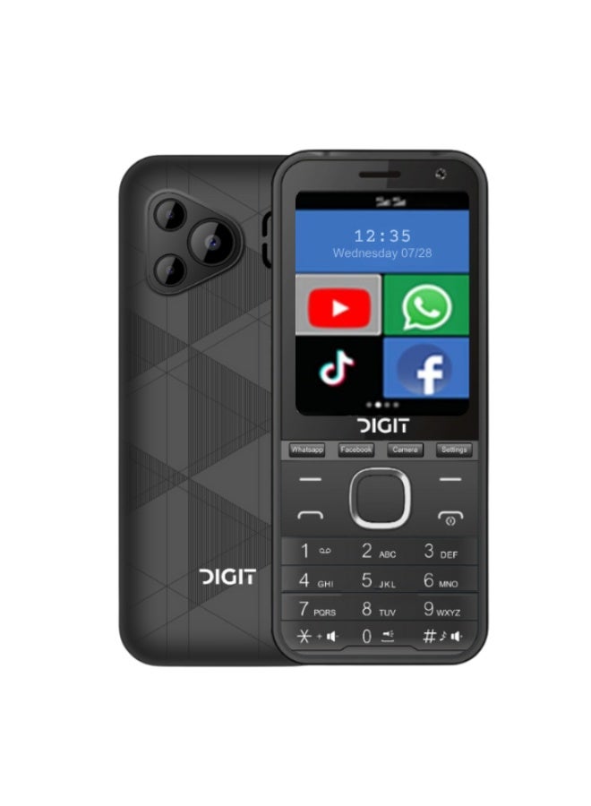 Digit 4G Bold One Android Dual SIM Phone With Google Play Store – 2.8" Display, 3000mAh Battery, 8GB+1GB, 4G, WiFi, Type-C Charging - Image 1