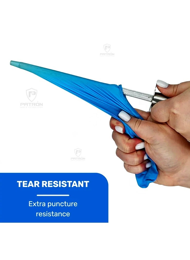 Patron's Powder Free Blue Nitrile Gloves for Unmatched Safety and Comfort | Pack Of 1000 PCs - Image 2